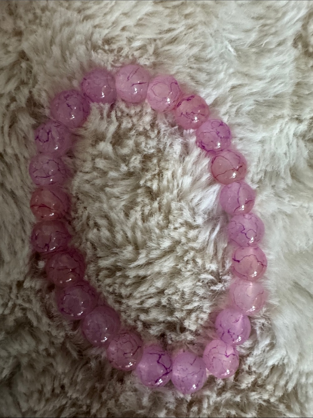 Pink and Purple Beaded Stretch Bracelets - Picture 3 of 4